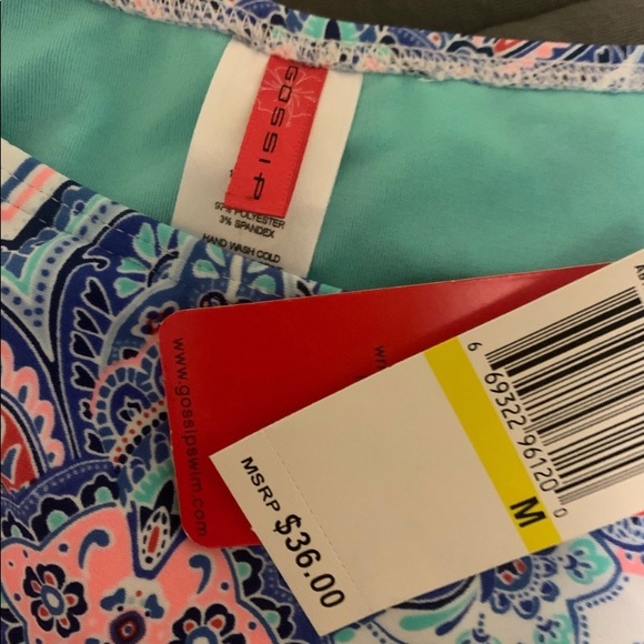 NWT GOSSIP Mandala Design Hipster Bikini Swim Bathing Suit Bottoms M - Picture 2 of 7